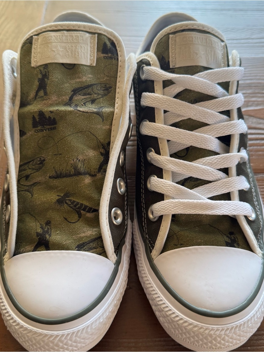 Converse Chuck Taylor All Star Size 7 Green fishing no bodies Sneakers Rare